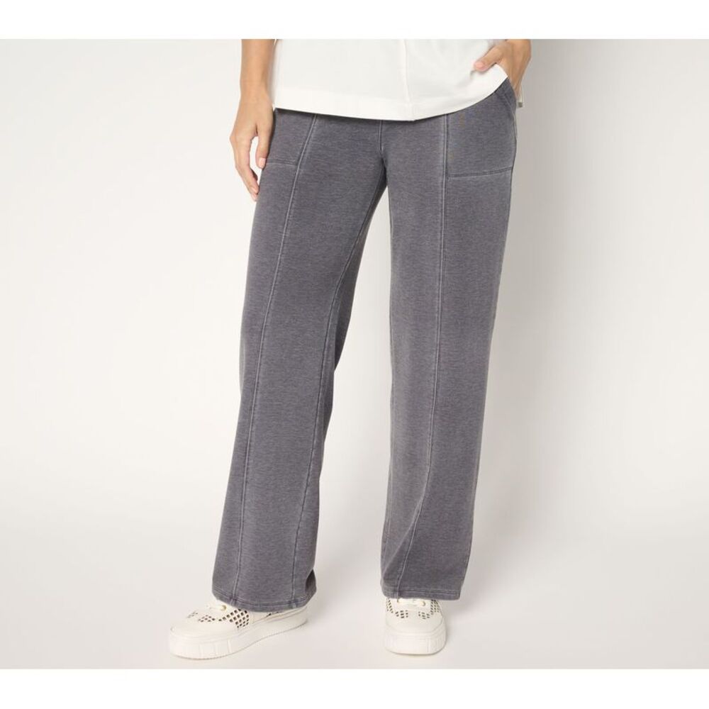 SUNNYLiFE Women's Petite Pants 3XP Full Length Pull On Knit Gray